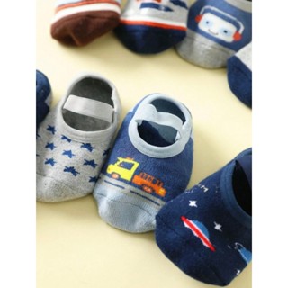 kit 6 Meia Sapatilha Antiderrapante Infantil e Bebê em Algodão Menino Estampas Varidas 0-6 ANOS em Oferta na Shopee