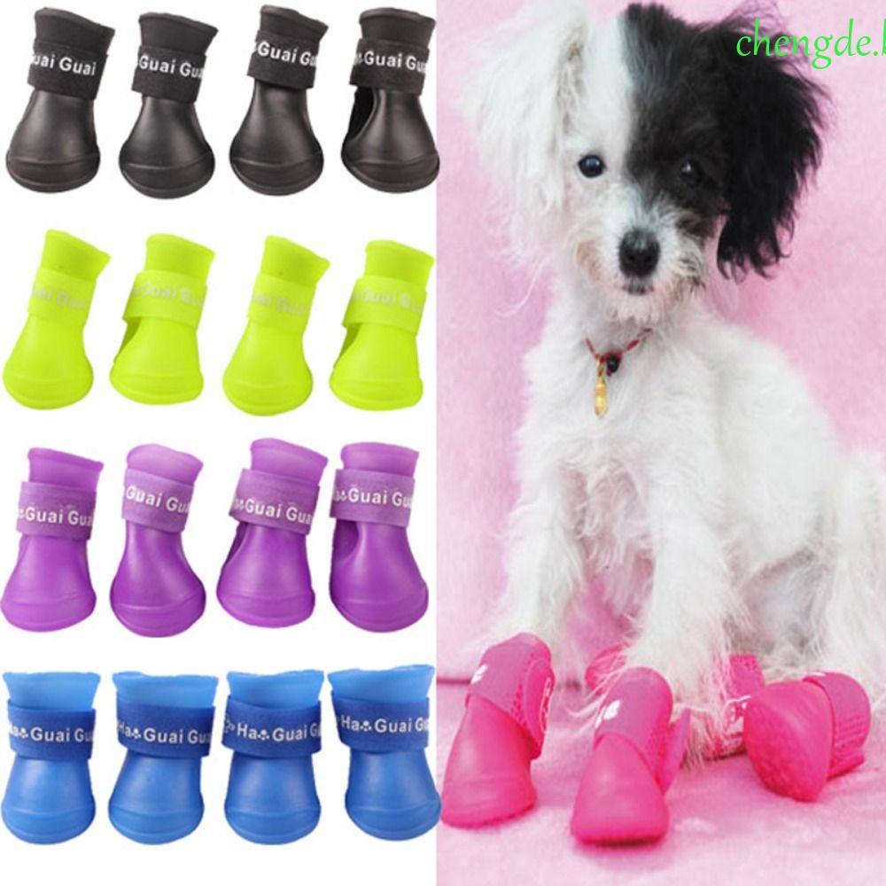 Bota De Borracha CHENGDEBR Para Cães Pequenos , Médios E Grandes , Gato , Filhote De Cachorro , À Prova D'água , Capa Du
