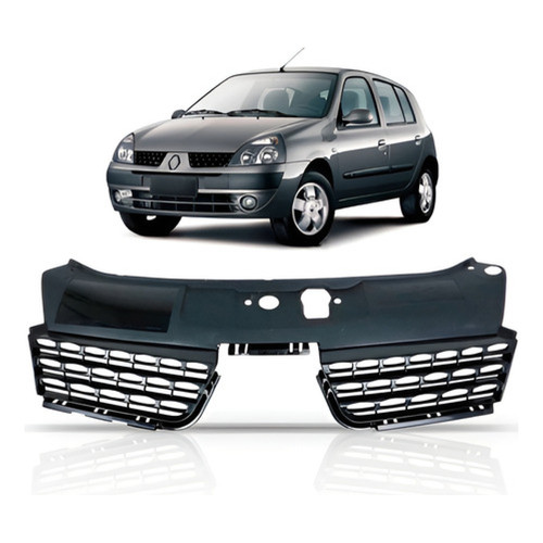 Grade Radiador Clio 2003 2004 2005 Preto