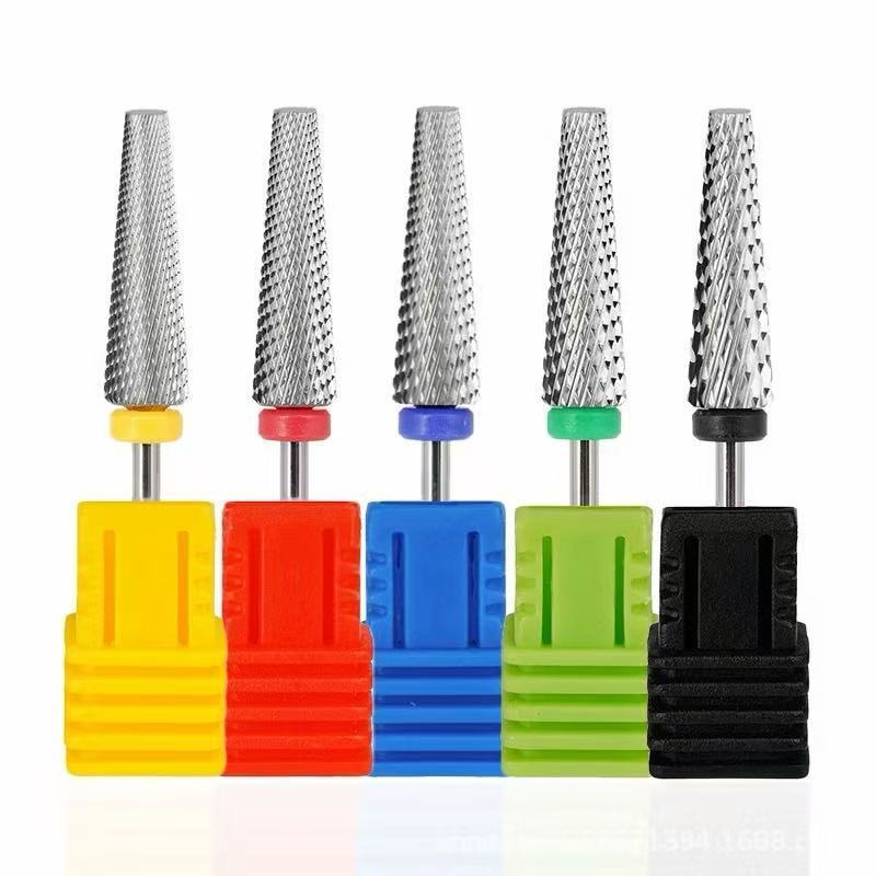 Kit 1/5 Brocas Longa De Unhas Bits De Carboneto De Tungstênio Para Manicure 24,2mm