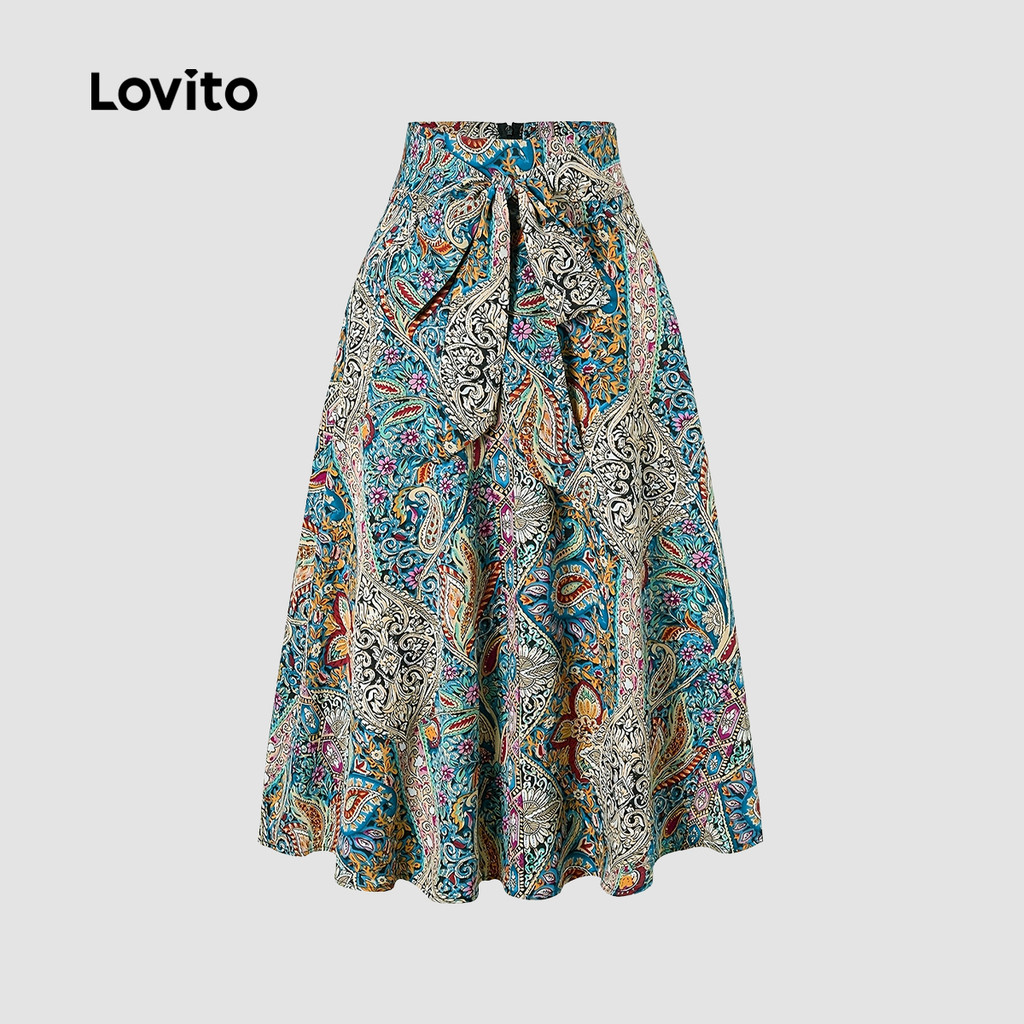 Lovito  Saias Boho Estilo Nacional Estilo de Resort de Lazer Saias Primavera/verão para Mulheres L172ED894 em Oferta na Shopee
