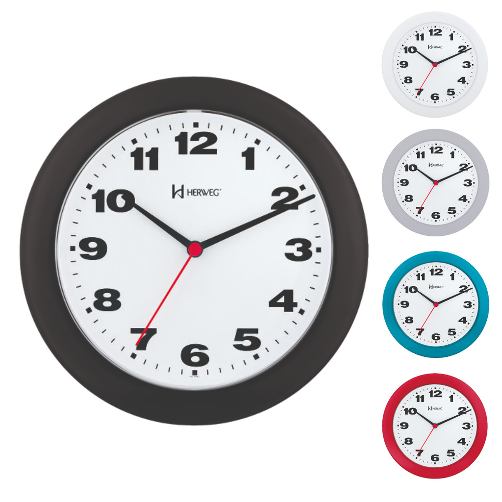 Relógio de Parede Redondo Herweg 6103 21cm