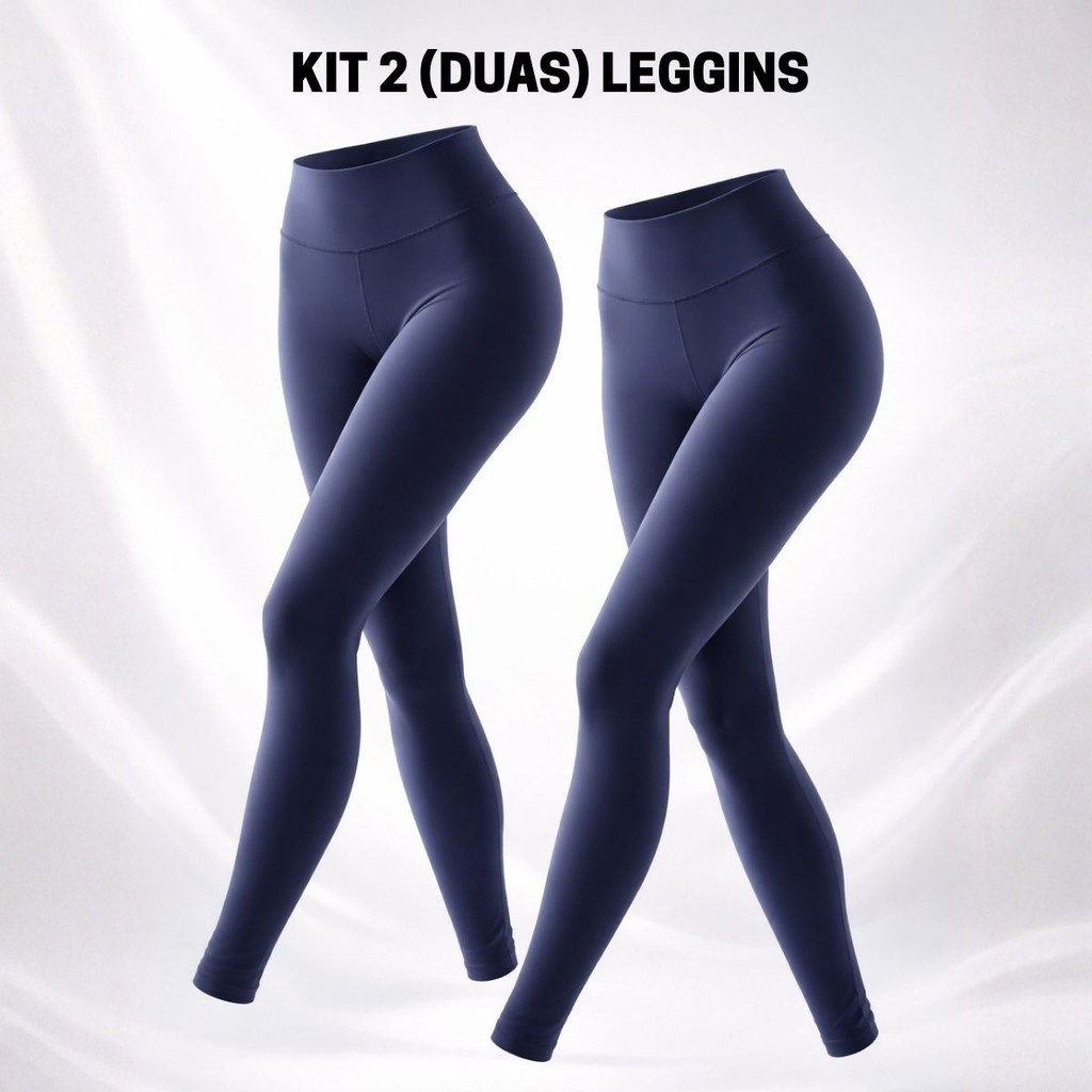 Kit 2 Leggins Juvenil Adolescente Escolar Uniforme Feminina