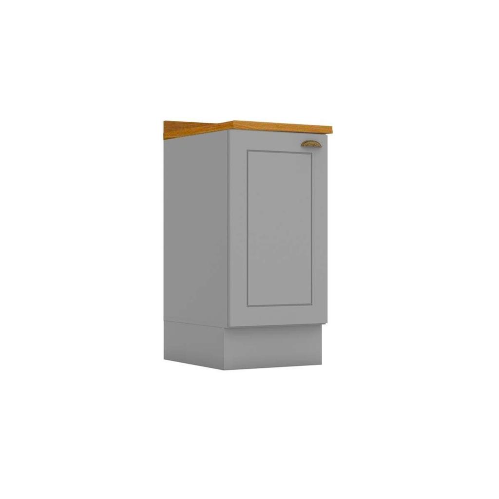 Balcão de Cozinha Americana 1 Porta c/Tampo 40cm Cinza - Henn em Oferta na Shopee