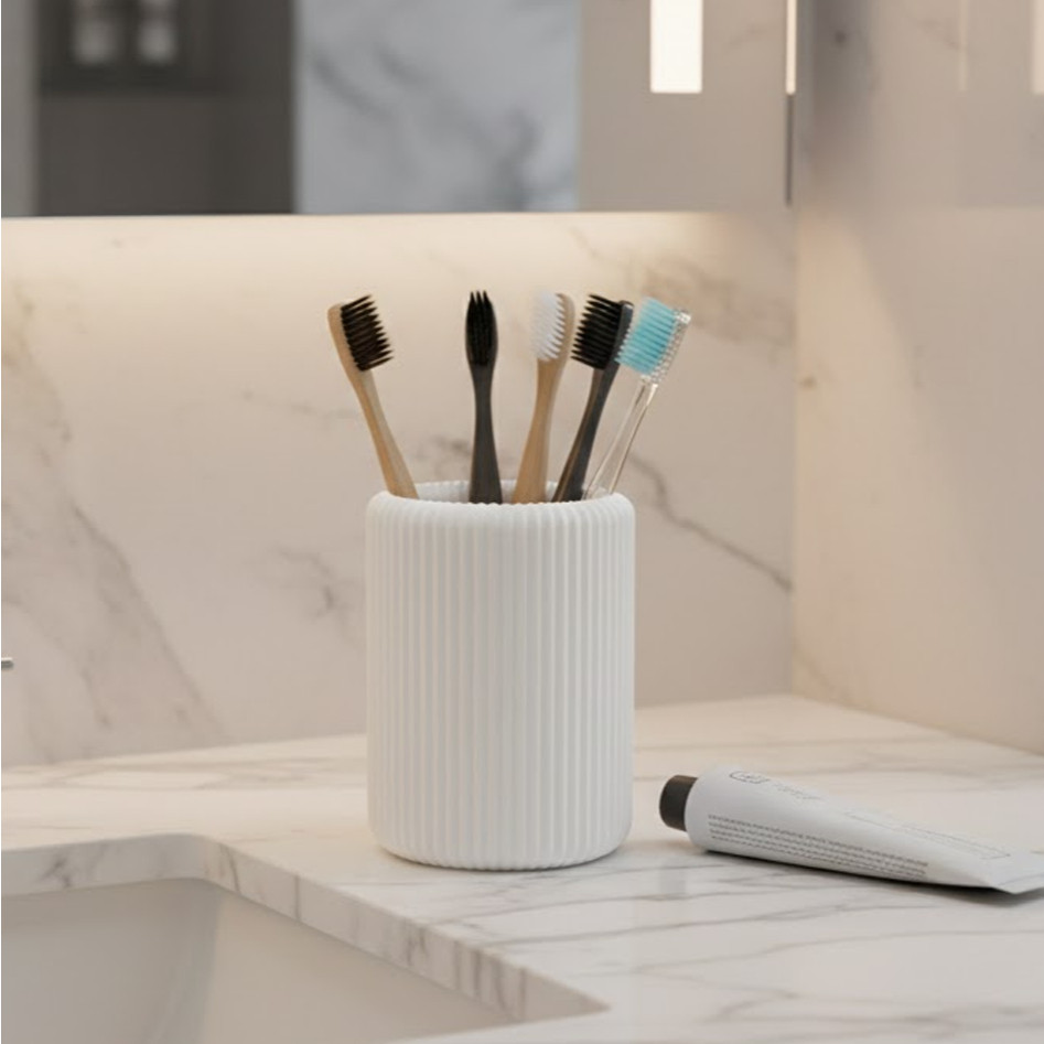 Suporte Para Escova E Pasta De Dente | Porta Escova De Banheiro Moderno Decorativo em Oferta na Shopee