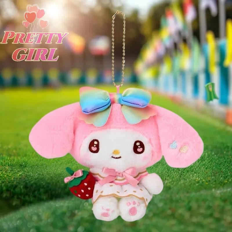 [Pretty ggirl] Sanrio Nova Série De Notícias De Morango Do 50o Aniversário Kuromi My Melody Hello Kitty Bolsa De Brinque