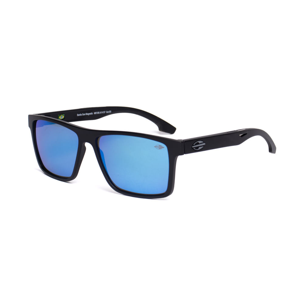 Óculos Unissex Mormaii Banks Sun Magnetic CAT-03 Preto/Azul