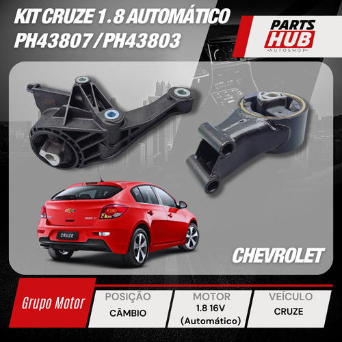 Kit Calço Coxim Motor Cambio Automatico Gm Cruze 2012 A 2016
