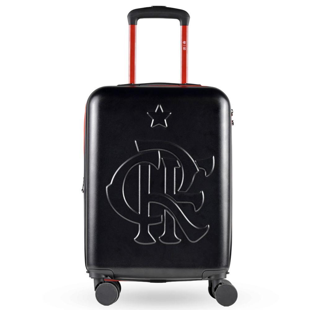 Mala de Bordo 10kg ABS 4 Rodas Flamengo CRF Oficial Preta e Vermelho em Oferta na Shopee