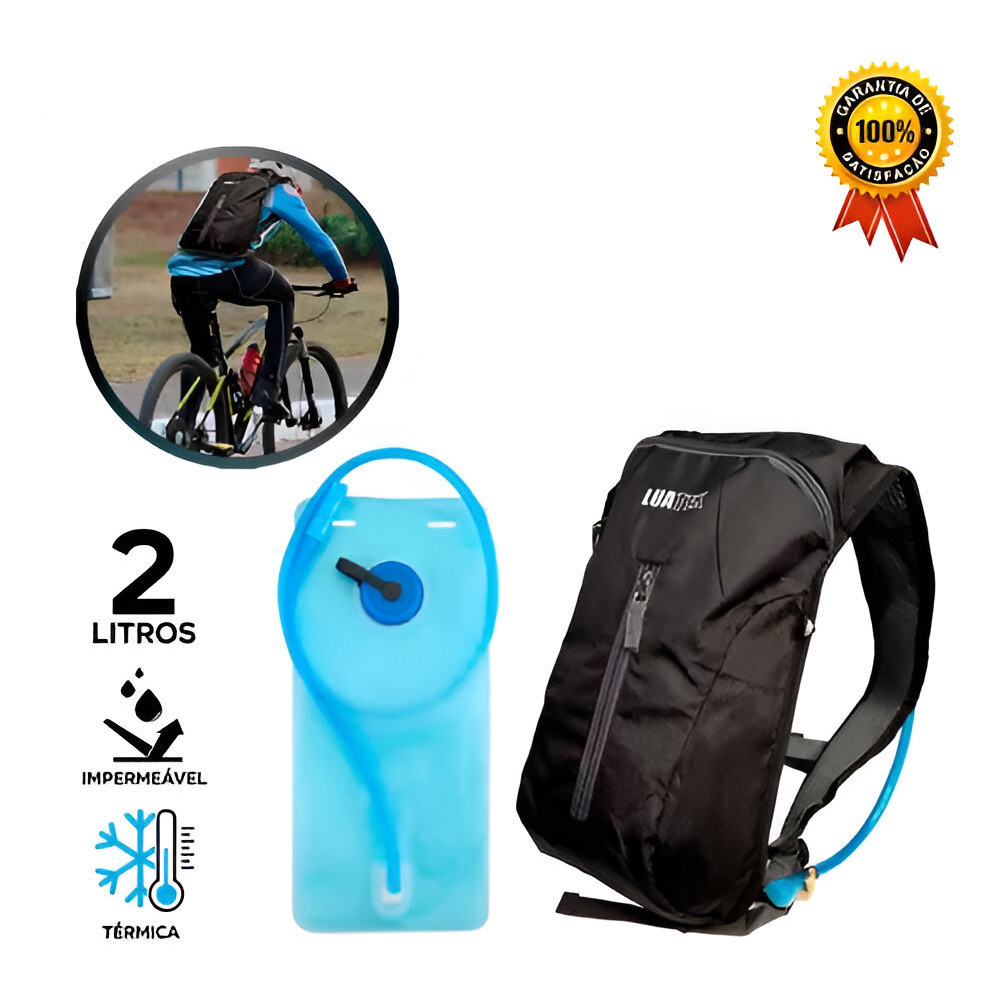 Mochila Impermeavel e Refil de Hidratação Reservatório De Água 2 Litros Mochila Hidratação Camelback Bike Bolsa Ciclismo