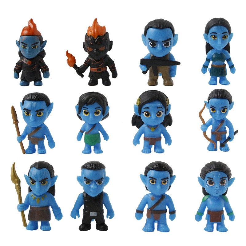 12 Pçs/Set 4.5cm Avatar : O Caminho Da Água Figura Jake Sully Neytiri Mini Na'vi PVC Figuras De Ação Modelo Coleção Deco