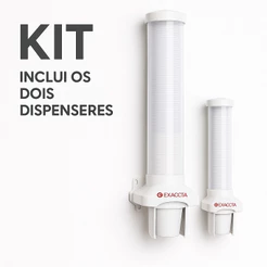 Kit C/2 Dispenser Porta Copos EXACCTA (Água + Café)