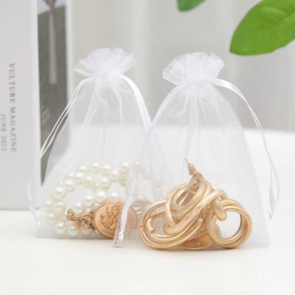 100 Un Saco Saquinho Organza Tule Saquinho 7x9cm  9x12cm 11x16cm Festa Casamento