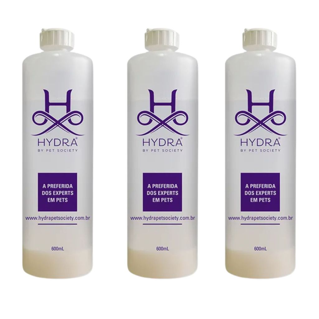 03 Frasco Diluidor para Shampoo e Condicionador Pet Society Hydra 600ML em Oferta na Shopee