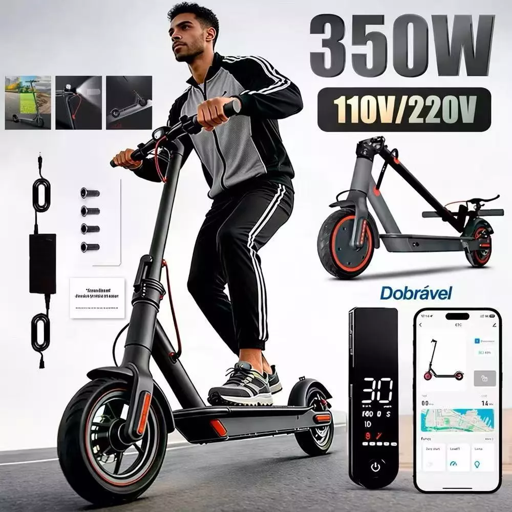 Patinete Elétrico Adulto 350W – Alta Velocidade, Bateria Longa e Suporta Até 150kg — imagem 1