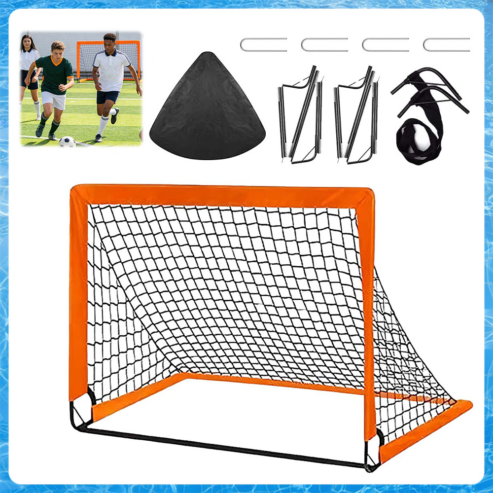 Rede De Futebol Gol Dobrável Duplo P/ Infantil Portátil Novo 120*90*90cm,Com pinos em forma de U