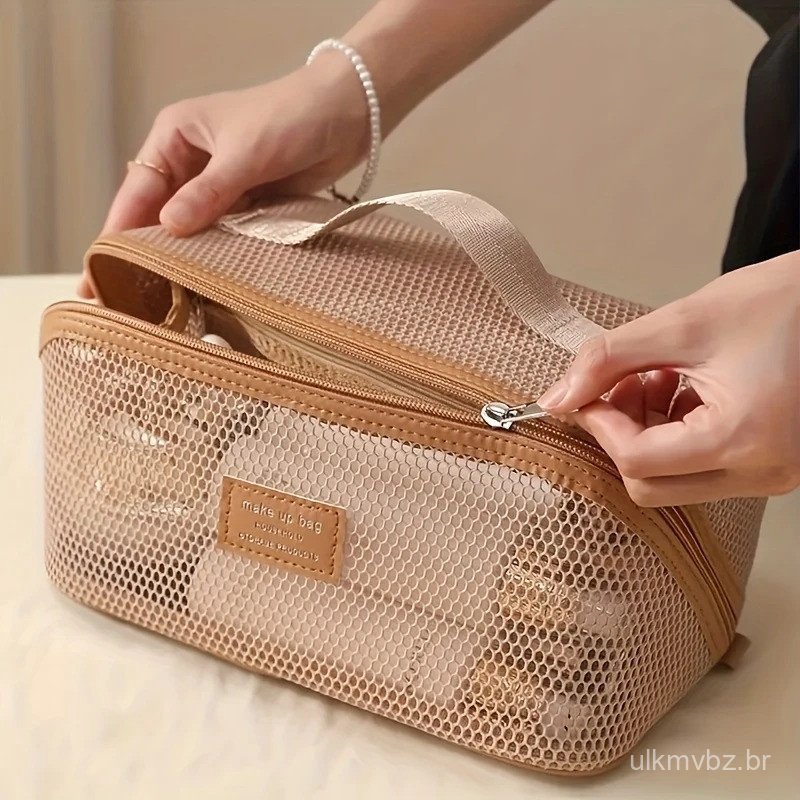 Bolsa Cosmética Transparente Portátil Para Armazenamento Em Viagens