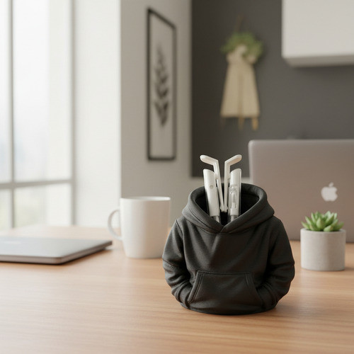 Porta Canetas Moletom 3d Organizador De Mesa Lápis Criativo