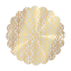 Tapetinho Para Doces - Arabesque Ouro - 7cm - 100 unidades - Cromus - Rizzo