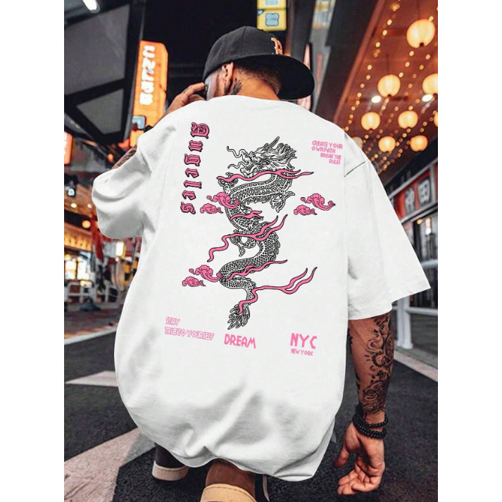 Blusa Camisa Camiseta Oversized Dragão Angels Dream NYC Streetwear Camisa Blusa Unissex
