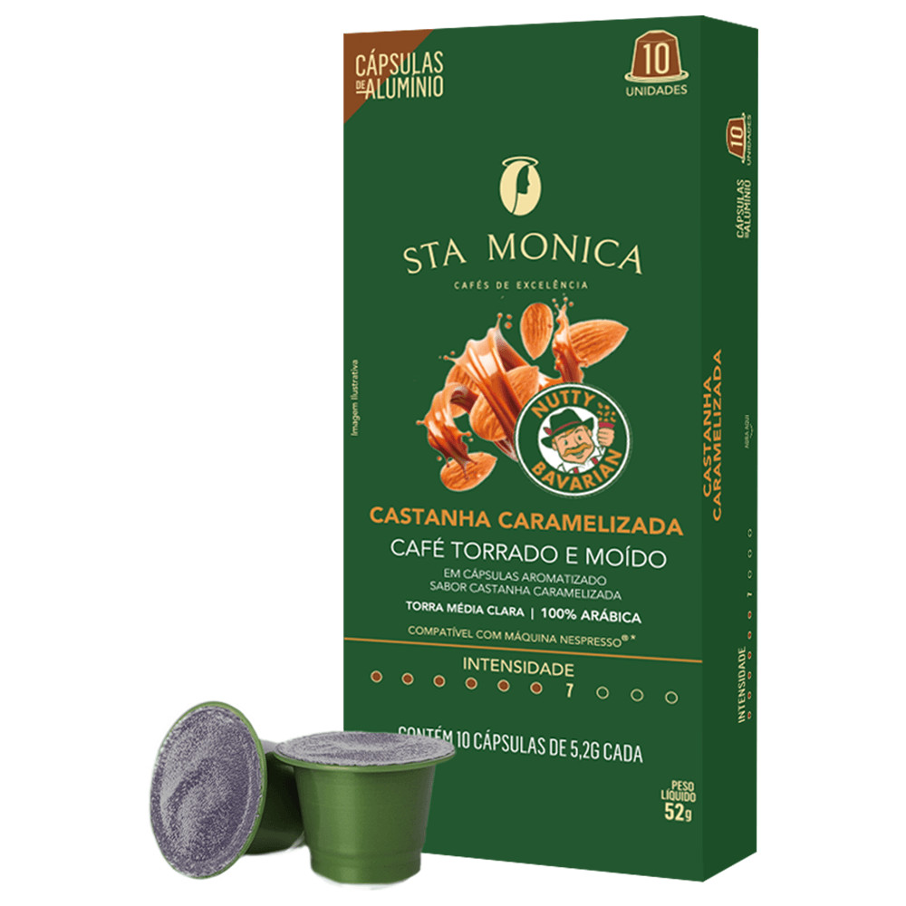 Café Cápsulas Nutty Bavarian c/ 10 Und Nespresso em Oferta na Shopee