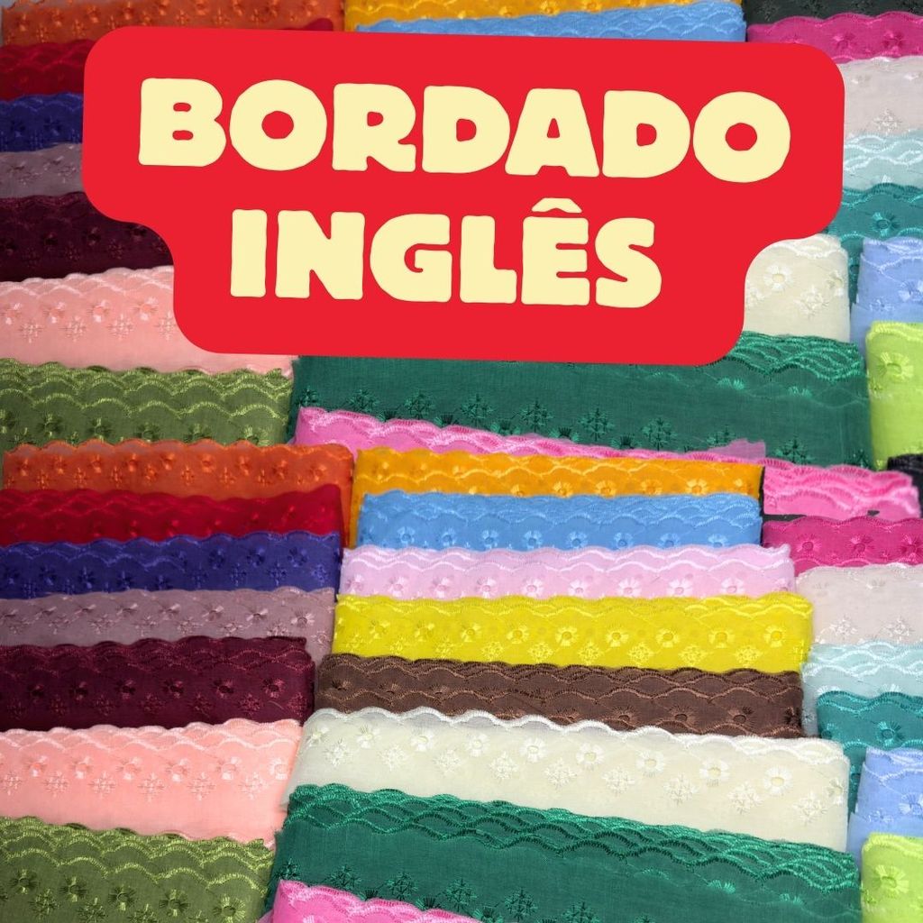Bordado Inglês / Lese Peça com 5cm c/ 13.7 Metros em Oferta na Shopee