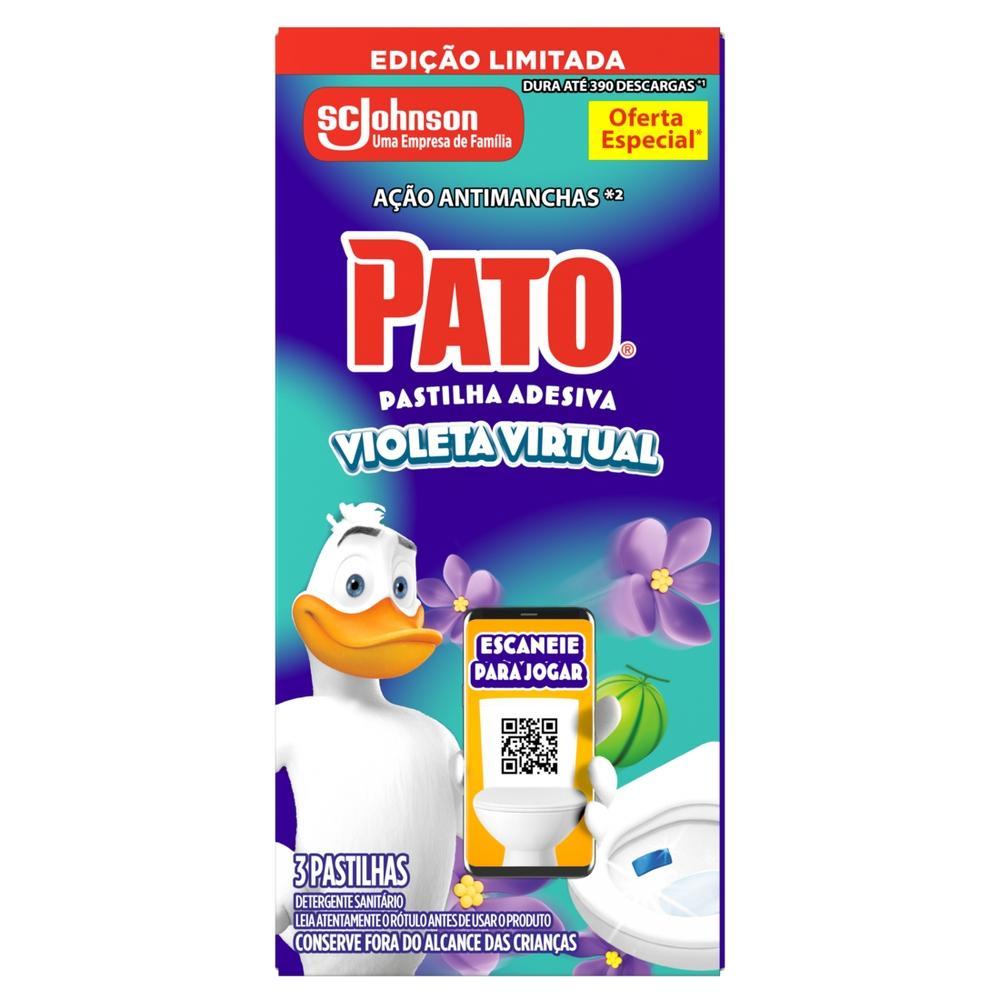 Detergente Sanitário Pastilha Adesiva Violeta Virtual Pato 3 Unidades em Oferta na Shopee