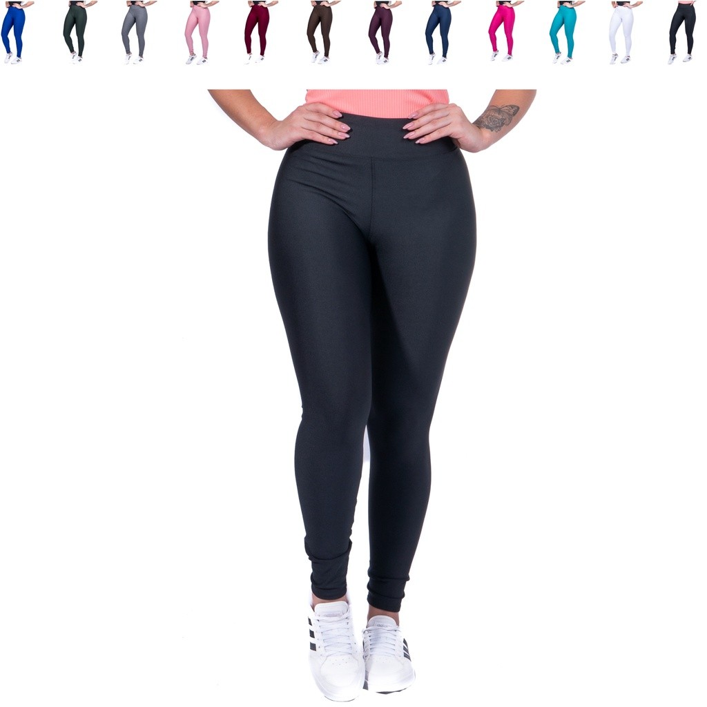 Calça Legging PREMIUM Feminina Preta Grossa Dia A Dia Valor De Atacado Envio 24h ModaDudis