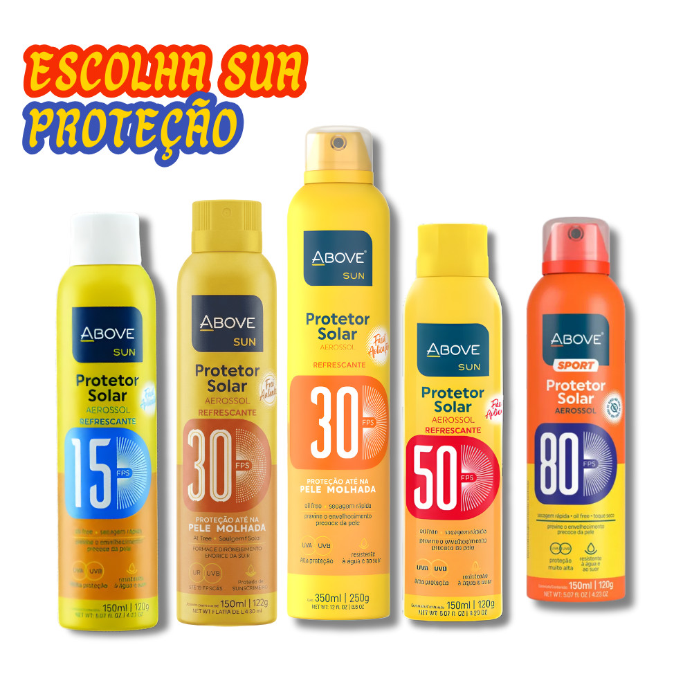 Protetor Solar Spray Above 150ml Original - Vários Fatores Disponíveis em Oferta na Shopee