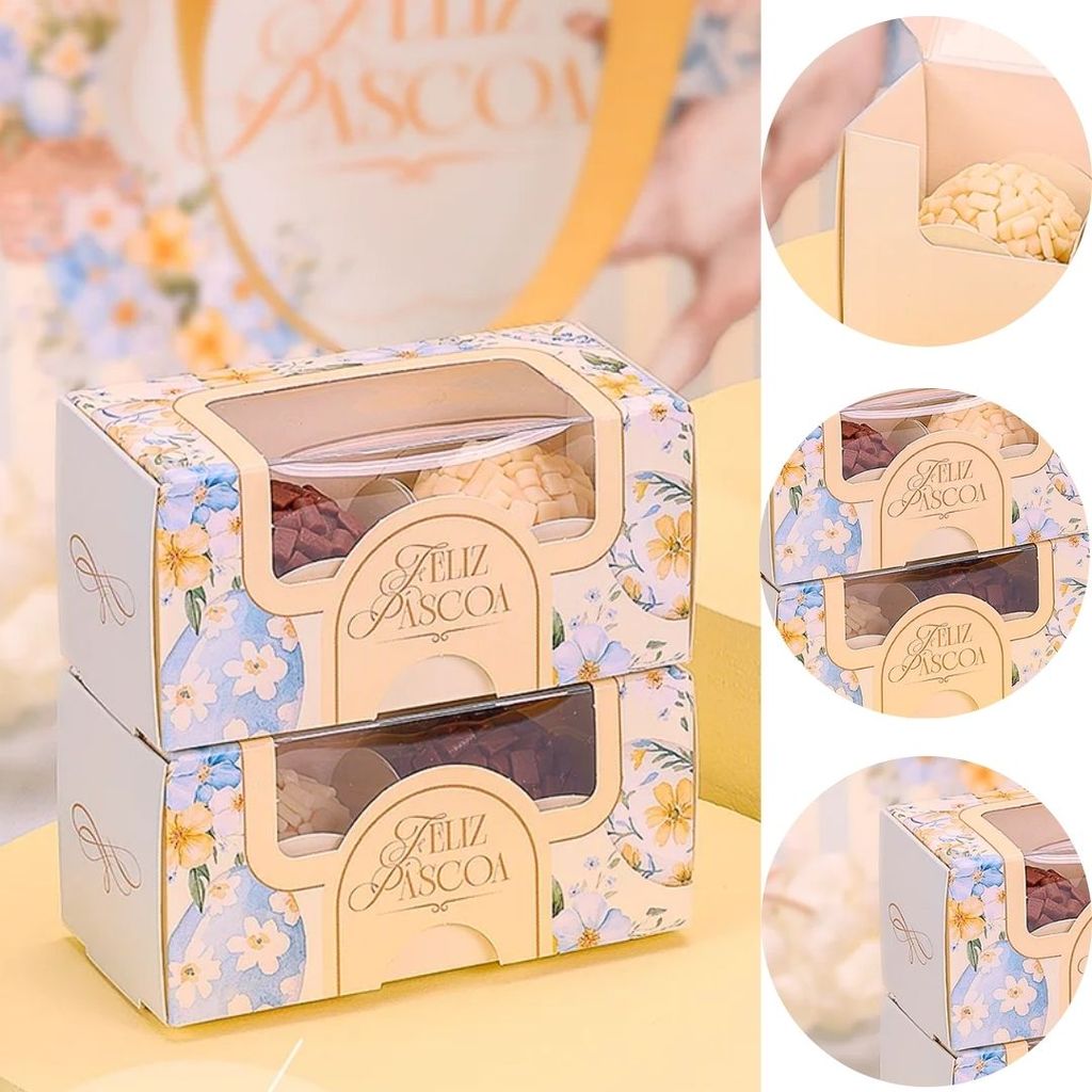10 CAIXAS P/ 2 DOCES PÁSCOA EMBALAGEM AMANHECER 5472 ( PASCOA JANGO 2026 ) em Oferta na Shopee