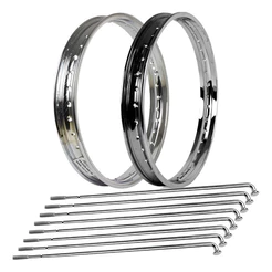 Par Aro Cromado Dianteiro + Traseiro + Raio 4mm Cromado Honda Nx 400 Falcon