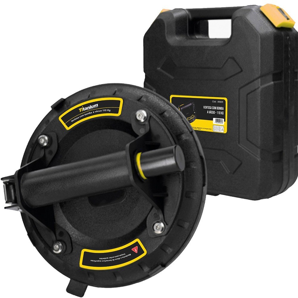 Ventosa com bomba a vácuo e maleta - 06905 - Titanium