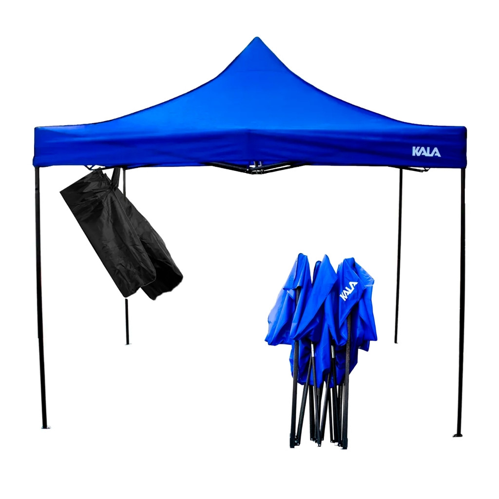Tenda de Praia Gazebo Dobrável 3x3m Retrátil Pagoda Azul Kala em Oferta na Shopee