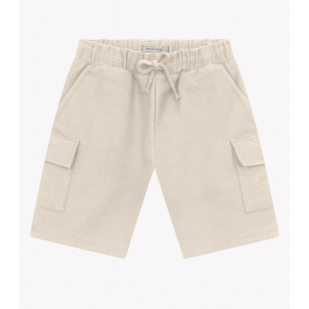 Bermuda Menino em Gorgurinho Trick Nick Bege