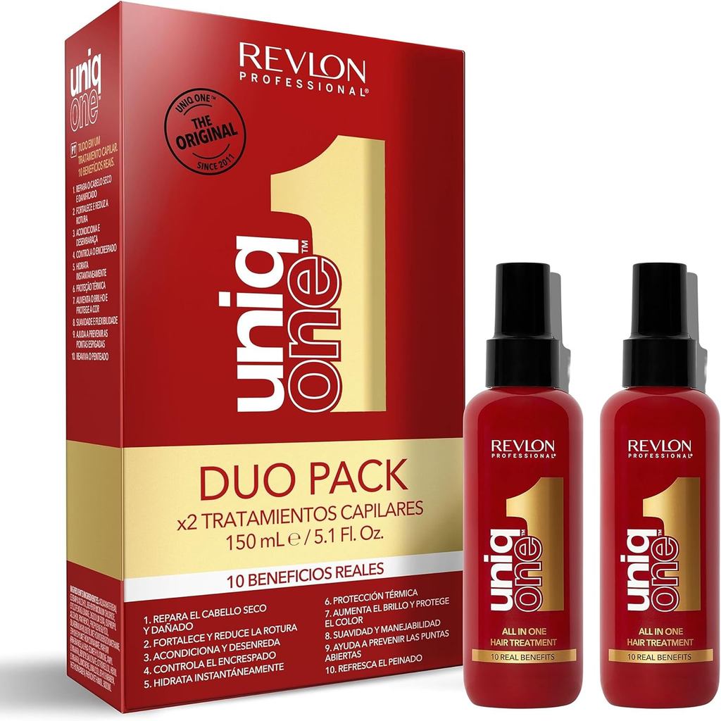 Duo Pack Revlon Professional Uniq One Hair Treatment 2x150ml em Oferta na Shopee