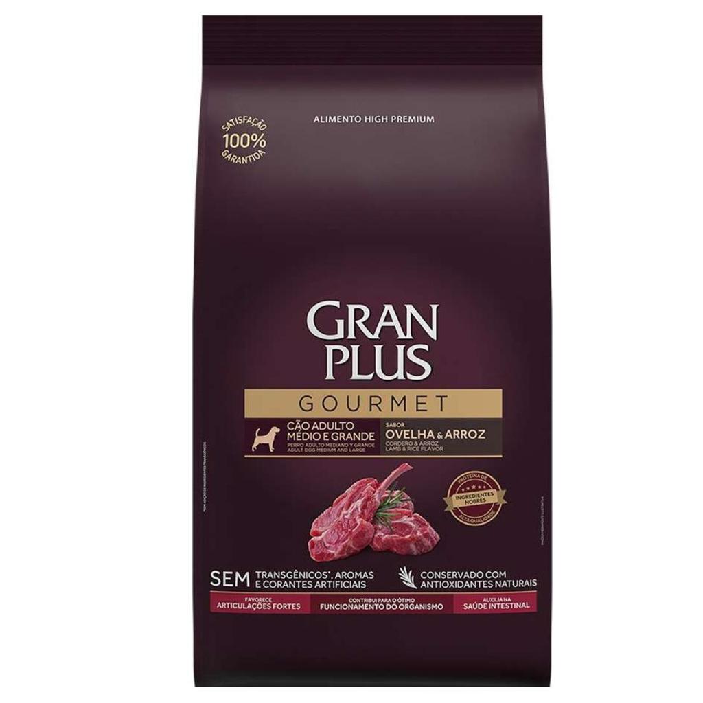 Ração Seca GranPlus Gourmet Ovelha & Arroz para Cães Adultos Raças Mini 3kg