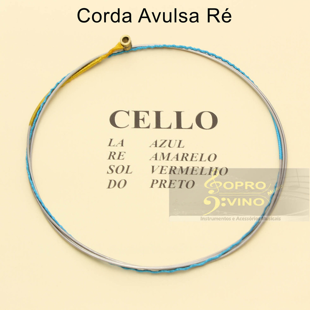 Corda Ré Avulsa Violoncelo Cello Mauro Calixto Tradicional 2º Corda