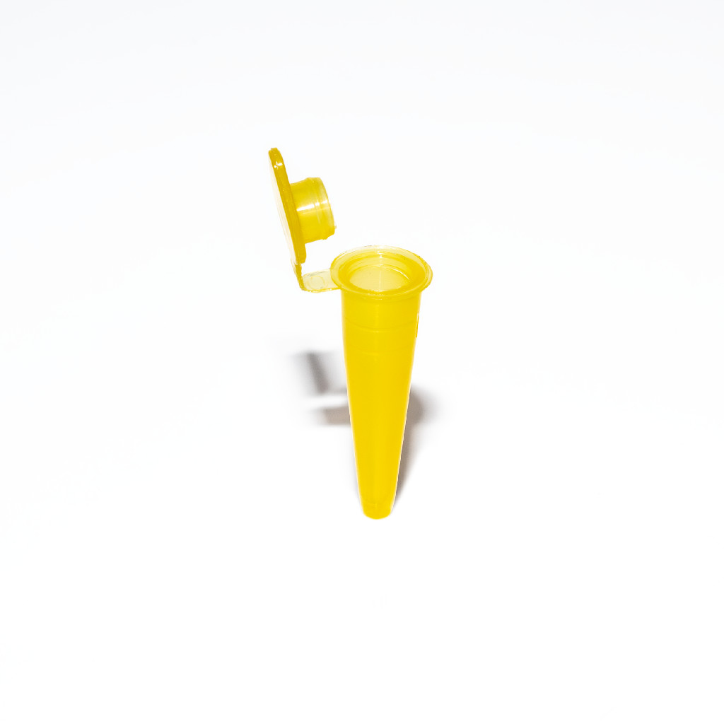 Microtubo Cônico 0,3ml Interno 0,5ml Externo Mini Amarelo