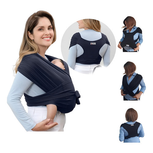 Carregador De Bebe Basta Vestir Sling Sem Amarracao Algodao