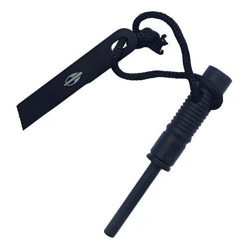 Pederneira Mormaii Firex Original Iniciador de Fogo Camping Sobrevivência Bushcraft Trilha Pesca Caça EDC Preto