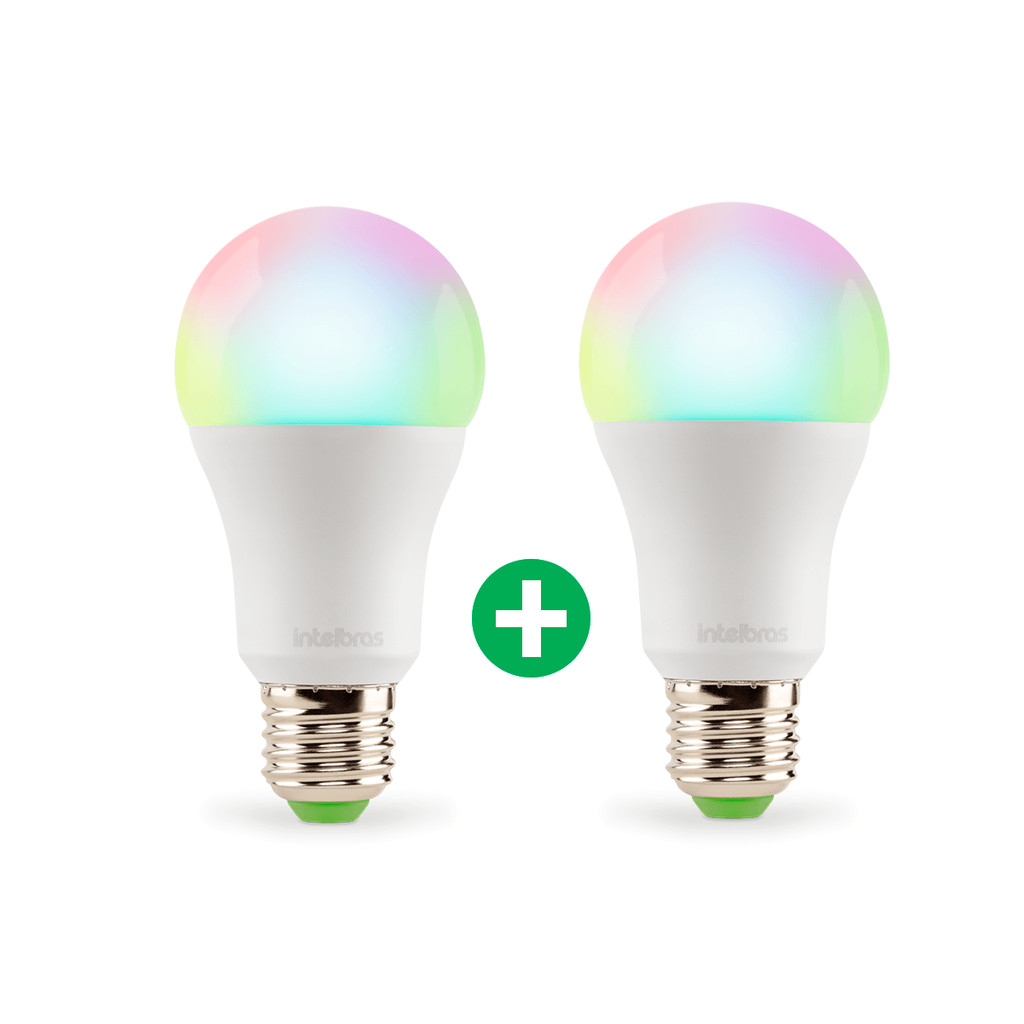 Kit Lâmpada Smart Wi-Fi EWS 409 Intelbras - 2 unidades
