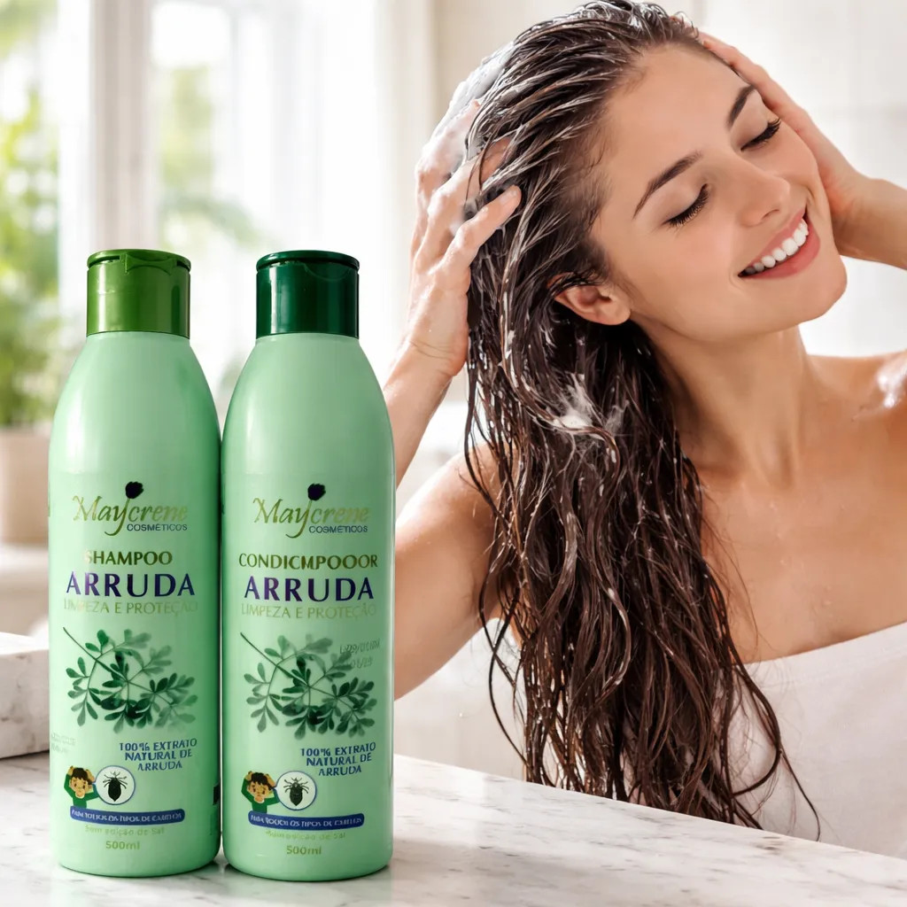 Kit Shampoo + Condicionador De Arruda Mata Piolho E Lêndeas