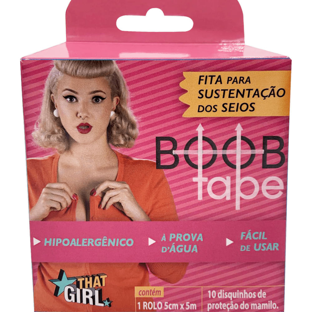 Fita Sustentação para Seios Boob Tape That Girl 5cm X 5m 1 Unidade e 10 Discos para Mamilo em Oferta na Shopee