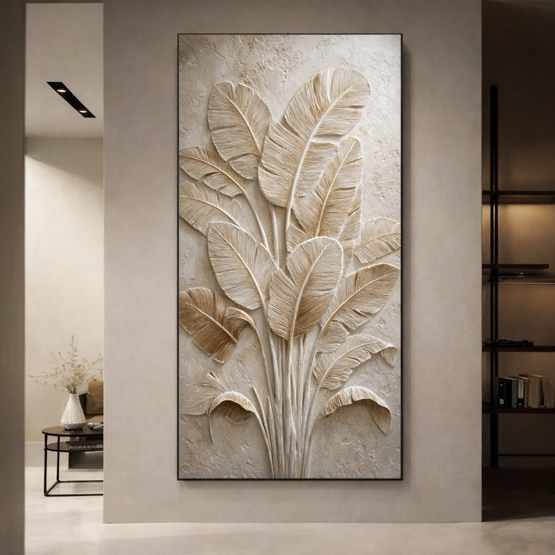 Quadro Decorativo Folhagem Clean Gigante 1,10x80cm.Decore Sala,Quarto,Copa,consultório,escritório,hall,áreas afins. em Oferta na Shopee