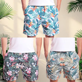 Kit 3 Shorts Tactel Ox Silver Estampado Floral