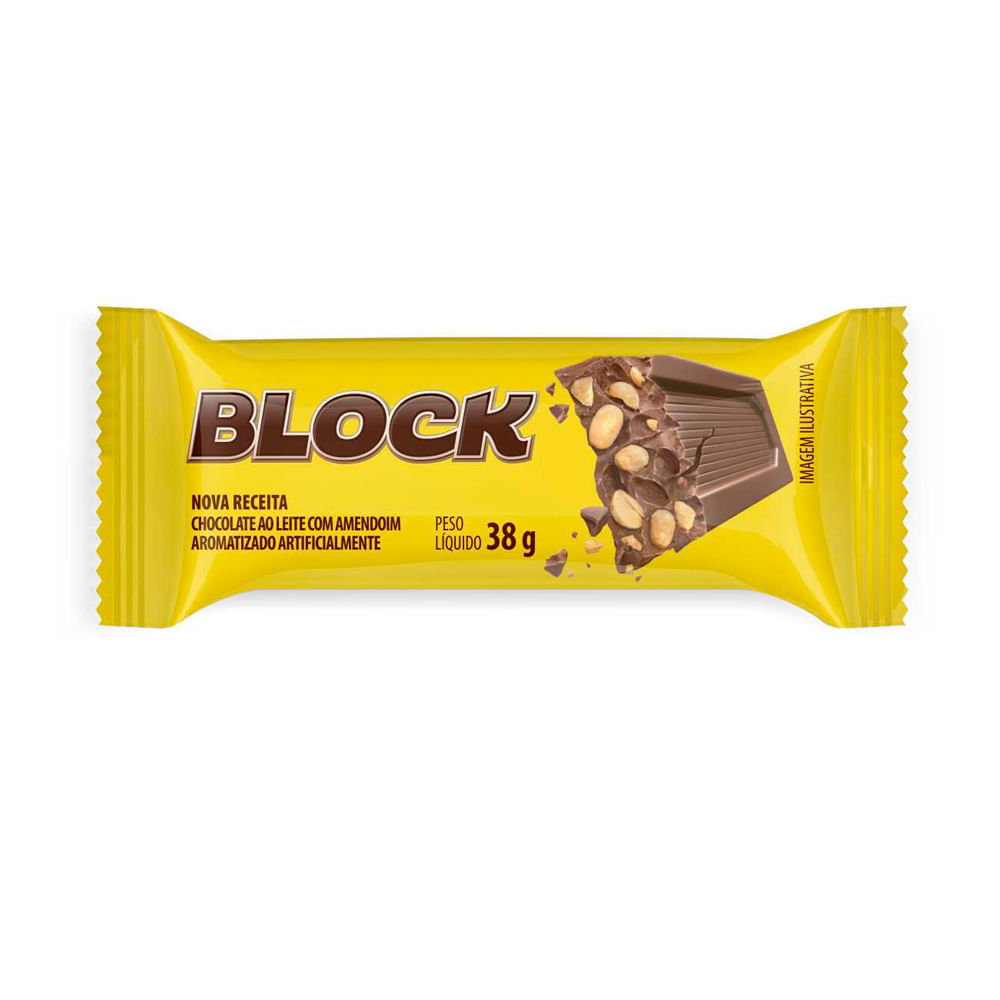 Chocolate Block Ao Leite Com Amendoim 38g