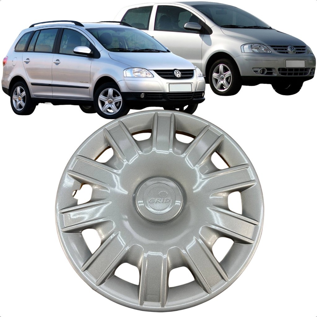 Calota Aro 15 Prata Volkswagen Fox Plus / SpaceFox 2006 Encaixe Pressão