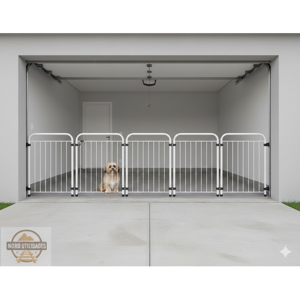 Cercado para Cachorro Açomix 48cm Dobrável Grade Pet 176cm Fácil de Instalar