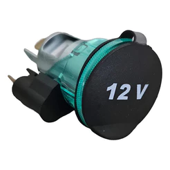 Tomada 12v Universal / Com Iluminação Verde