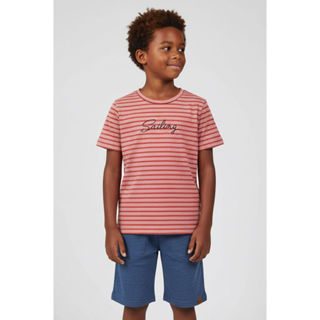 Conjunto Infantil Menino Bordado Sailing Elian Laranja em Oferta na Shopee